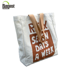 Heavy Duty Promotional Grocery Natural Cotton Canvas Shopping Tote Bag
